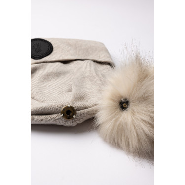 Bonnet tricoté pompon amovible B Vertigo Sydney Brun pumice stone (marron clair) Beige Bonnet tricoté pompon amovible B Vertigo Sydney Brun pumice stone (marron clair) Beige