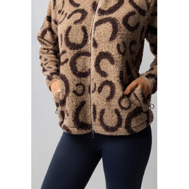 Veste polaire femme Horze Ariana Imprimé marron