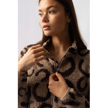 Veste polaire femme Horze Ariana Imprimé marron