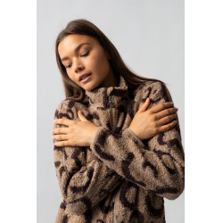 Damesfleecejack Horze Ariana Bruine print