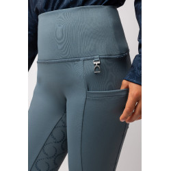 Legging thermique grip intégral enfants Horze Gillian Gris orage