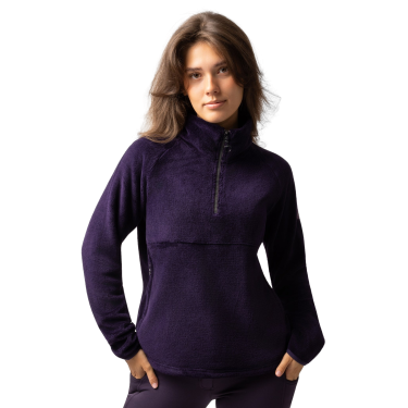 Pull en polaire anorak femme Horze Frieda Morelle noire Pull en polaire anorak femme Horze Frieda Morelle noire