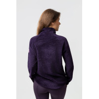 Pull en polaire anorak femme Horze Frieda Morelle noire