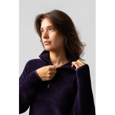 Pull en polaire anorak femme Horze Frieda Morelle noire Pull en polaire anorak femme Horze Frieda Morelle noire