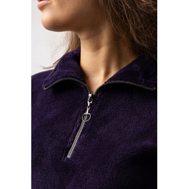 Pull en polaire anorak femme Horze Frieda Morelle noire Pull en polaire anorak femme Horze Frieda Morelle noire