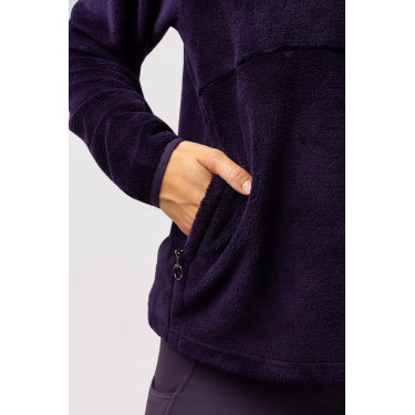 Pull en polaire anorak femme Horze Frieda Morelle noire Pull en polaire anorak femme Horze Frieda Morelle noire