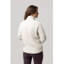 Damespullover en fleece anorak Horze Frieda Jetblauw stremkje