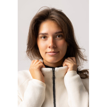 Damespullover en fleece anorak Horze Frieda Jetblauw stremkje