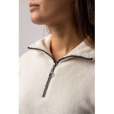 Pull en polaire anorak femme Horze Frieda Bleu jet strem