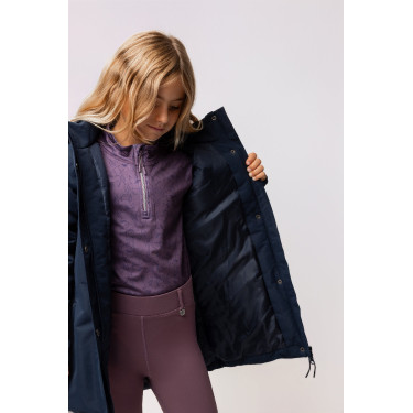 Veste d'hiver enfant Horze Jessie JR Myrtille Gris