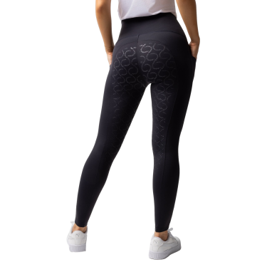 Legging thermique full grip femme Horze Gillian Marine foncé Bleu