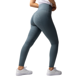 Legging thermique full grip femme Horze Gillian Gris orage