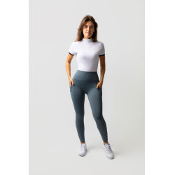 Legging thermique full grip femme Horze Gillian Gris orage