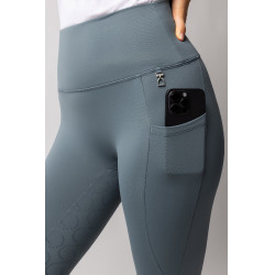 Legging thermique full grip femme Horze Gillian Gris orage