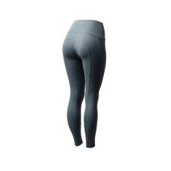 Legging thermique full grip femme Horze Gillian Gris orage
