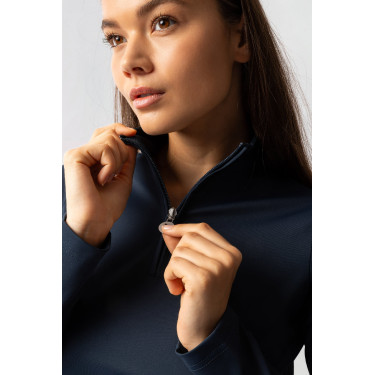 Dames trainingsshirt met lange mouwen Horze Lilian Bosbes Grijs