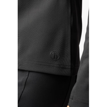 T-shirt d'entraînement àmanches longues femmes Horze Lilian Noir