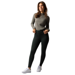 Pantalon thermique de compression fond intégral femme B Vertigo Chiara Vert scarabé