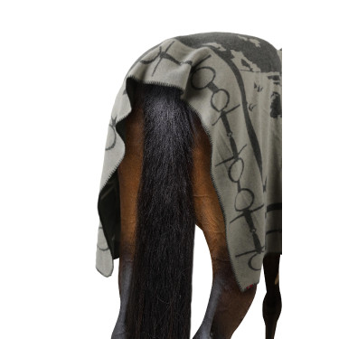 Couverture imprimée avec cheval et mors B Vertigo Beauté noir