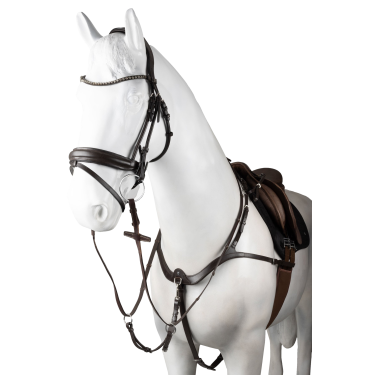 Collier de chasse avec plastron Horze Hampstead Marron