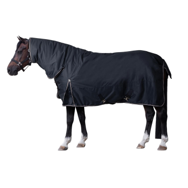 Couverture d'extérieur Pony avec col fixe 200 g Horze Glasgow Myrtille Gris