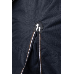 Couverture d'extérieur Pony avec col fixe 200 g Horze Glasgow Myrtille Gris