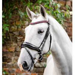 Hoofdstel Horseware Diamante Flash Zwart / roze