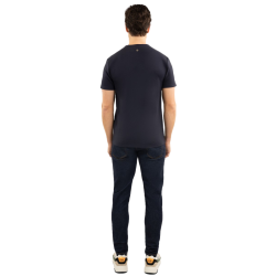 Heren T-shirt Harcour Titouan Marine Marineblauw Heren T-shirt Harcour Titouan Marine Marineblauw