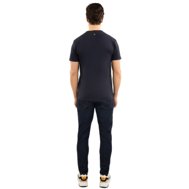 Heren T-shirt Harcour Titouan Marine Marineblauw Heren T-shirt Harcour Titouan Marine Marineblauw