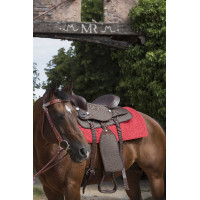 Tapis Westride Navajo coton/acrylique uni Rouge