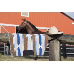 Tapis Navajo coton tissé cuir