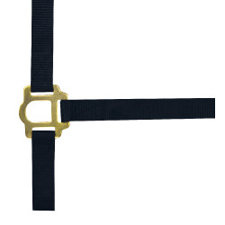 Nylon halster met dubbele dikte en gespen Norton Marineblauw