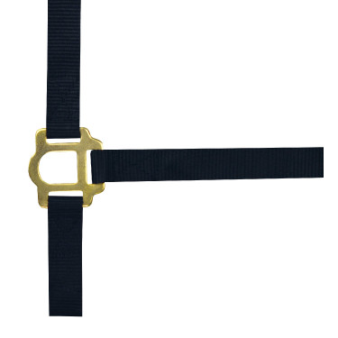 Nylon halster met dubbele dikte en gespen Norton Marineblauw