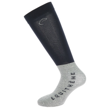 Chaussettes Equithème Compet 2 paires Marine / gris clair Bleu Chaussettes Equithème Compet 2 paires Marine / gris clair Bleu