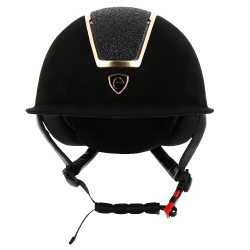 Casque Equithème Glint Lamé Noir / or rose nouveau modèle Casque Equithème Glint Lamé Noir / or rose nouveau modèle