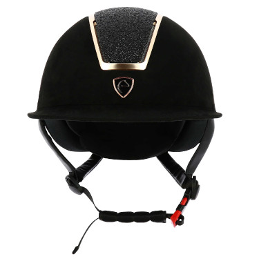 Casque Equithème Glint Lamé Noir / or rose nouveau modèle Casque Equithème Glint Lamé Noir / or rose nouveau modèle