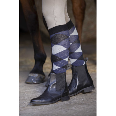 Chaussettes Equithème Girly Marine / ciel Bleu