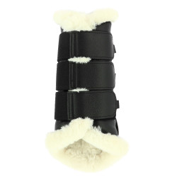 Gesloten peesbeschermers Norton XTR synthetische schapenvacht Zwart