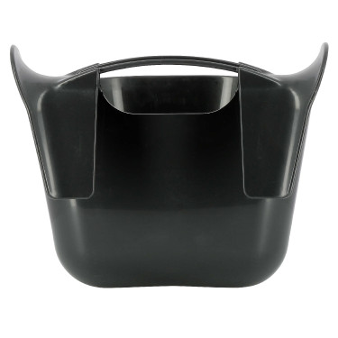 Draagbare voederbak met haken Hippo-Tonic Zwart