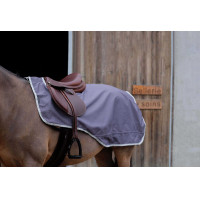 Zadeldeken Equithème Tyrex 1200D gerecycled met fleecevoering Taupe Bruin