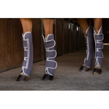 Transportbeschermers Equithème Tyrex 1200D gerecycled Taupe Bruin