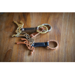 Sleutelhanger Pénélope Cognac / zilverkleurig Bruin Sleutelhanger Pénélope Cognac / zilverkleurig Bruin