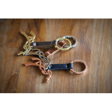 Sleutelhanger Pénélope Cognac / zilverkleurig Bruin Sleutelhanger Pénélope Cognac / zilverkleurig Bruin