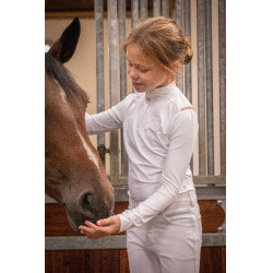 Wedstrijdpolo Eden by PL Brugge Wit / blauw wit rood lint