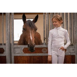 Polo de concours Eden by PL Bruges Blanc / galon bleu blanc rouge