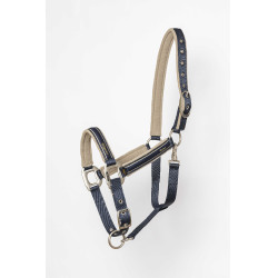 Licol Lami-Cell Elegance Marine / champagne Bleu