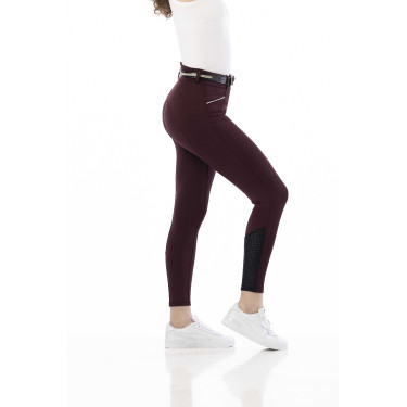 Pantalon Equithème Claudine fond silicone Bordeaux
