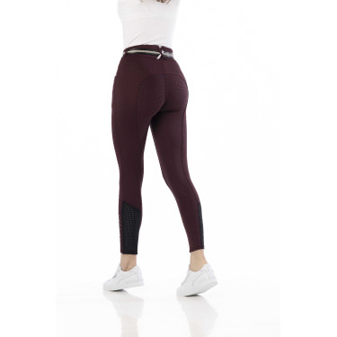 Pantalon Equithème Claudine fond silicone Bordeaux
