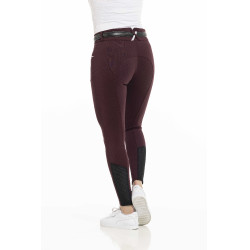 Pantalon Equithème Claudine fond silicone Bordeaux