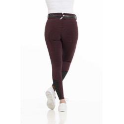 Pantalon Equithème Claudine fond silicone Bordeaux